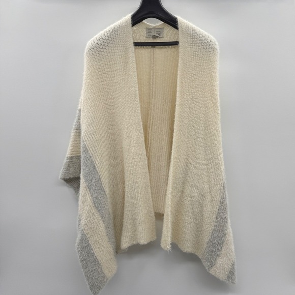 Anthropologie Sweaters - Anthropologie Saturday Sunday Oversized Cream Striped Knit Cardigan One Size
